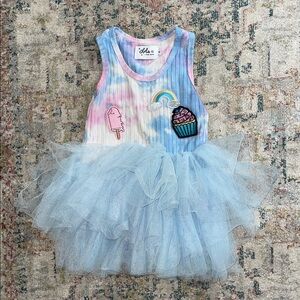 Lola and the Boys Colorful Tie-Dye Tulle Dress